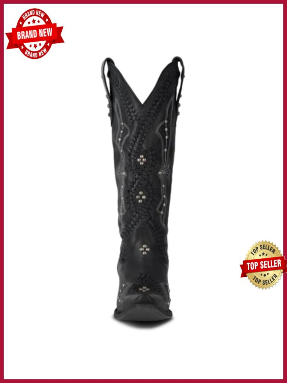Women's Knee High Cowboy Boots - Square Toe Western Boots with Embroidered - Picture 3 of 6